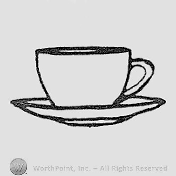 Rookwood Pottery Shape No. 6526; cup and plate.