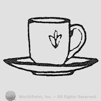 Rookwood Pottery Shape No. 6527; cup and plate.