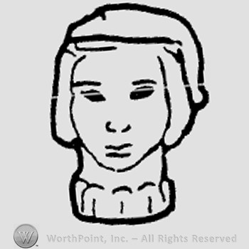 Rookwood Pottery Shape No. 6662; mask.