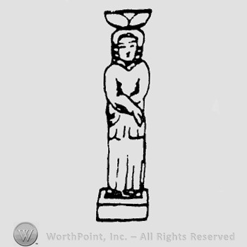 Rookwood Pottery Shape No. 6946; figure lamp.