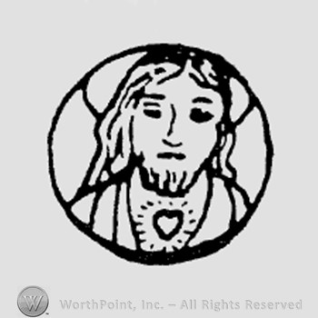 Rookwood Pottery Shape No. 6959; sacred heart medallion.