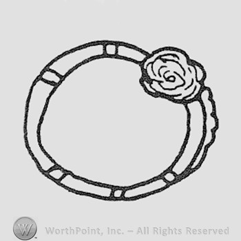 Rookwood Pottery Shape No. 6989; rose tray.