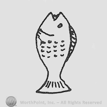 Rookwood Pottery Shape No. 6991; fish bud vase.
