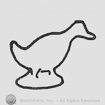 Rookwood Pottery Shape No. 6992; small duck.