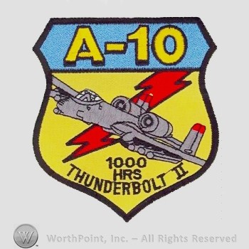 Weapon System Patch, Aircraft Patch : A-10 Thunderbolt II 1000 Flight Hours.