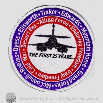 Weapon System Patch, Aircraft Patch : B-1B Lancer 25th Anniversary.