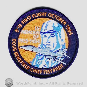 Weapon System Patch, Aircraft Patch : B-1B Lancer First Flight.