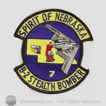 Weapon System Patch, Aircraft Patch : B-2 Spirit Air Vehicle #7 Spirit of Nebraska.