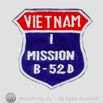 Weapon System Patch, Aircraft Patch : B-52D Stratofortress Vietnam 1 Mission.