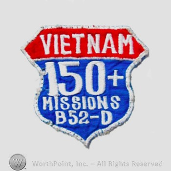 Weapon System Patch, Aircraft Patch : B-52D Stratofortress Vietnam 150+ Missions.
