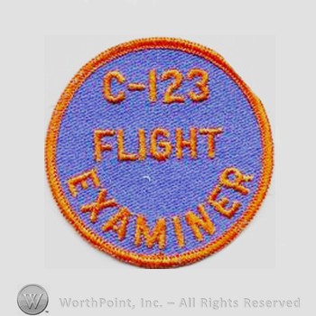 Weapon System Patch, Aircraft Patch : C-123 Provider Flight Examiner.