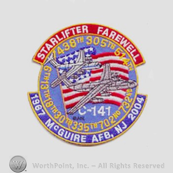 Weapon System Patch, Aircraft Patch : C-141 Starlifter Retirement.
