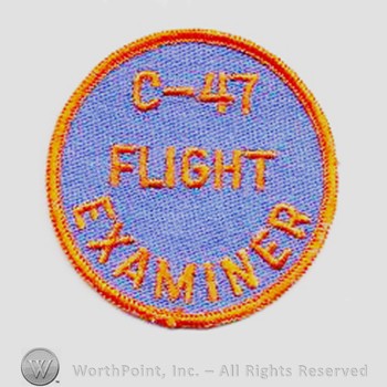 Weapon System Patch, Aircraft Patch : C-47 Skytrain Flight Examiner.