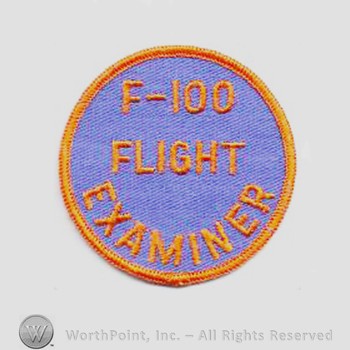 Weapon System Patch, Aircraft Patch : F-100 Super Sabre Flight Examiner.
