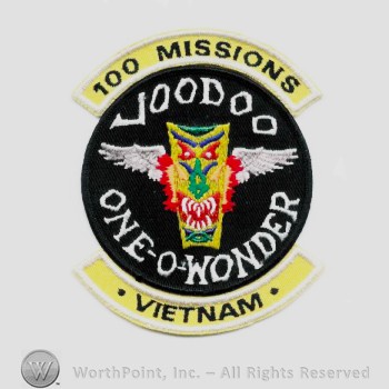 Weapon System Patch, Aircraft Patch : F-101 Voodoo 100 Missions Vietnam.