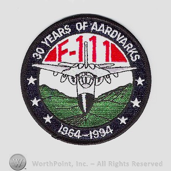 Weapon System Patch, Aircraft Patch : F-111 Aardvark 30th Anniversary.