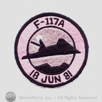 Weapon System Patch, Aircraft Patch : F-117 Nighthawk First Flight.