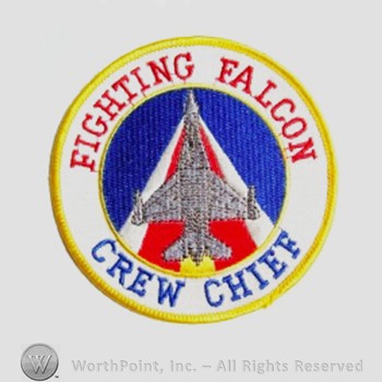 Weapon System Patch, Aircraft Patch : F-16 Fighting Falcon Crew Chief.