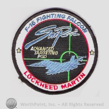 Weapon System Patch, Aircraft Patch : F-16 Fighting Falcon Sniper Pod.