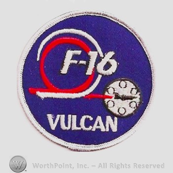 Weapon System Patch, Aircraft Patch : F-16 Fighting Falcon Vulcan Gun.