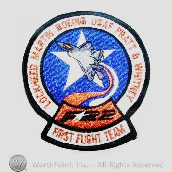Weapon System Patch, Aircraft Patch : F-22 Raptor First Flight Team.