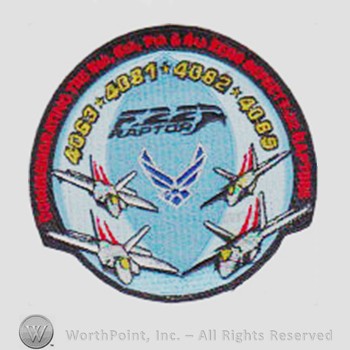 Weapon System Patch, Aircraft Patch : F-22 Raptor Zero Defect Aircraft.