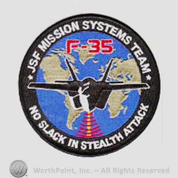 Weapon System Patch, Aircraft Patch : F-35 Lightning II Mission Systems Team.