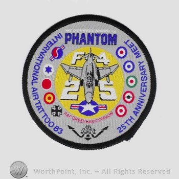 Weapon System Patch, Aircraft Patch : F-4 Phantom II 25th Anniversary International Air Tattoo 1983.