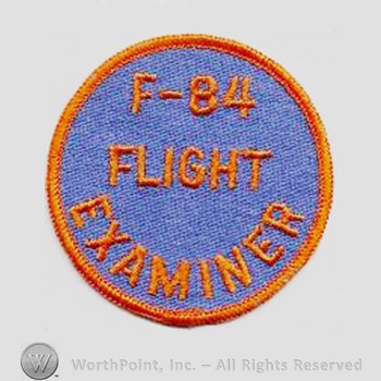 Weapon System Patch, Aircraft Patch : F-84 Thunderjet Flight Examiner.