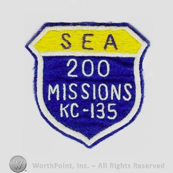 Weapon System Patch, Aircraft Patch : KC-135 Stratotanker Vietnam 200 Missions.