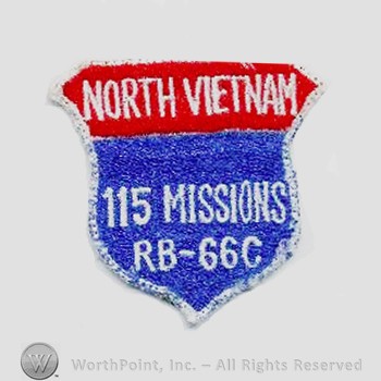Weapon System Patch, Aircraft Patch : RB-66C Destroyer 115 Missions North Vietnam.