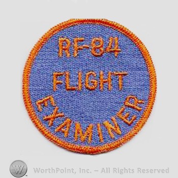 Weapon System Patch, Aircraft Patch : RF-84 Thunderflash Flight Examiner.