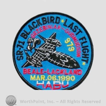 Weapon System Patch, Aircraft Patch : SR-71 Blackbird Aircraft #979.