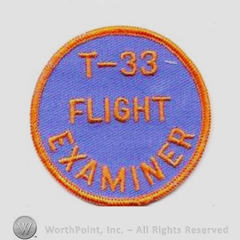 Weapon System Patch, Aircraft Patch : T-33 Shooting Star Flight Examiner.