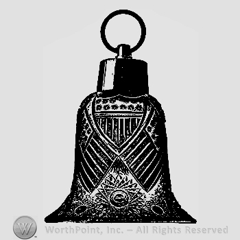 Glass pattern: unnamed; reproduction of Liberty Bell.