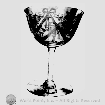 Glass pattern: Morning Glory; champagne glass.