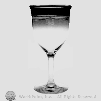Glass pattern: DE Greek Key; goblet.