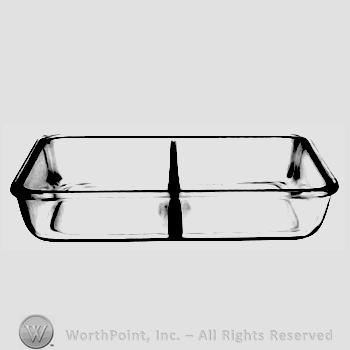 Glass pattern: unnamed; square dish.