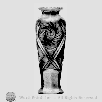 Glass pattern: Lotus; vase.