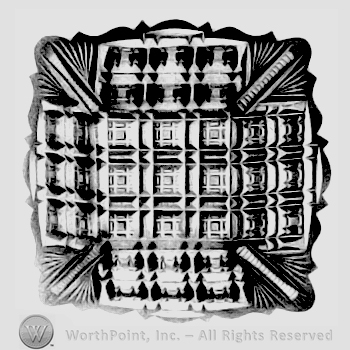 Glass pattern: King George; square dish.