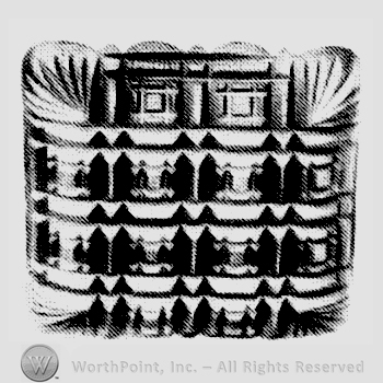 Glass pattern: King George; square dish.