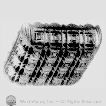 Glass pattern: King George; square dish.