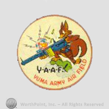 WWII US Army Air Force, Air Corps patch : AAF School, Gunnery Flexible, Gunnery School Yuma Army Air Field.
