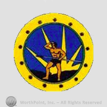 WWII US Army Air Force Numbered Units patch : 1st Bomb Squadron, 9th Bomb Group.