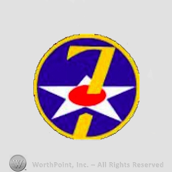WWII US Army Air Force Numbered Units patch : 7th Army Air Force.