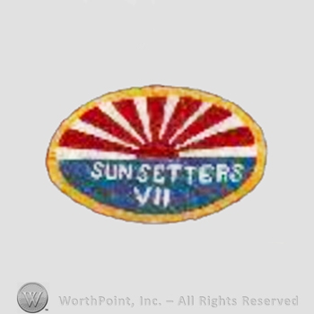 WWII US Army Air Force Numbered Units patch : 7th Army Air Force Fighter Command ' Sun Setters'.
