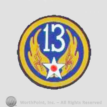 WWII US Army Air Force Numbered Units patch : 13th Army Air Force.