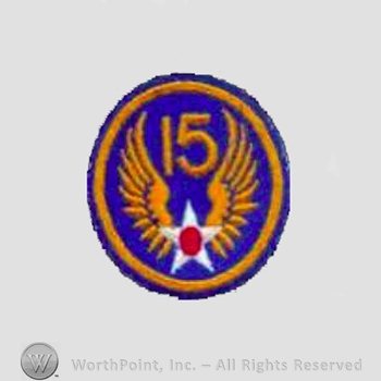 WWII US Army Air Force Numbered Units patch : 15th Army Air Force Africa, Italy, Southern Europe.