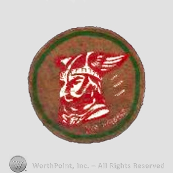 WWII US Army Air Force Numbered Units patch : 22nd Bomb Group, 5th Air Force 'Red Raiders'.