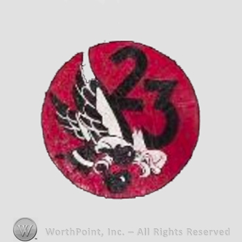 WWII US Army Air Force Numbered Units patch : 23rd Fighter Squadron, 36th Fighter Group, 9th Army Air Force.